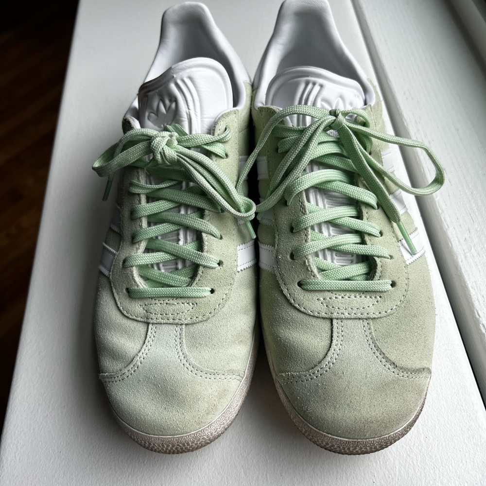 Adidas Gazelles in Semi Green Spark